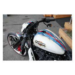 Cult-Werk, 1" / 25.4mm Grooved handlebar grips. Black 08-23 H-D with e-throttle (excl. 2023 FLHXSE 18-21 FLTRXSE Pan America RA 