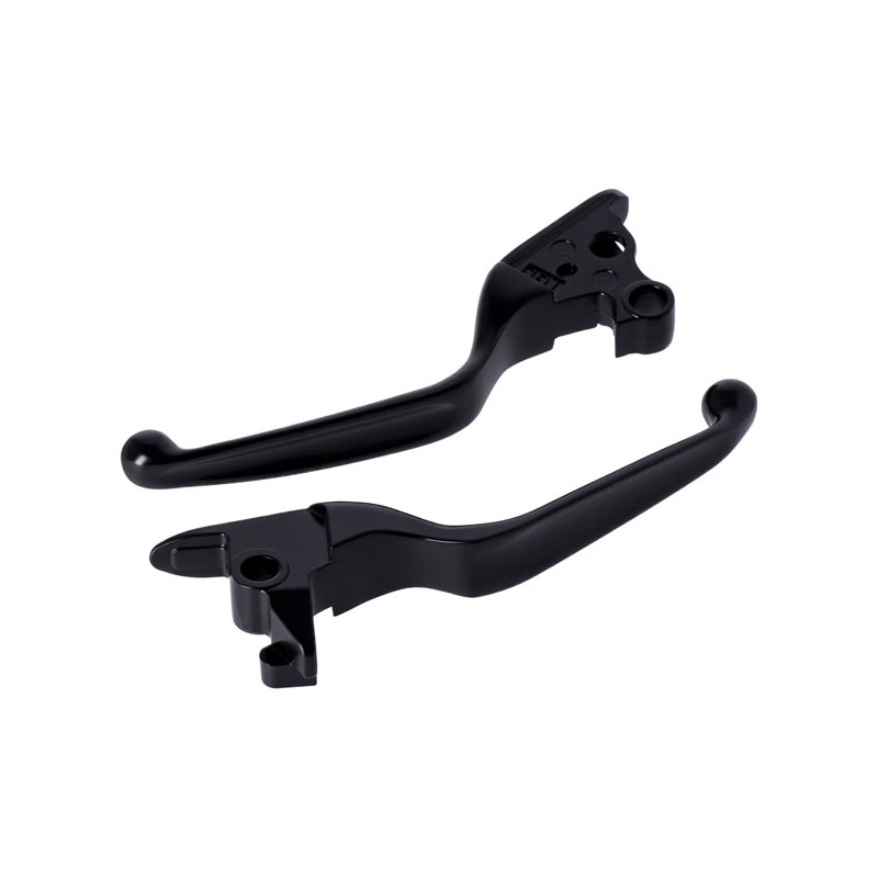 Zestaw dźwigni kierownicy, szeroka łopatka, czarna, Linka - 18-23 Softail