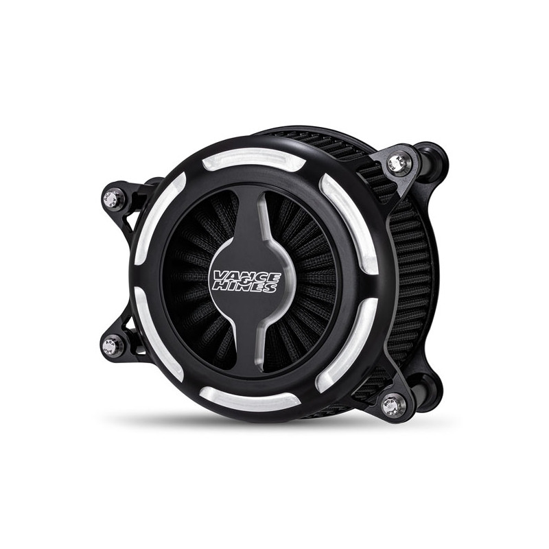 Zestaw filtrów powietrza V&H, VO2 Blade. Czarny matowy kontrastowy. 00-15 Softail 99-17 Dyna (z wyjątkiem 2017 FXDLS) 01-07 FLT/