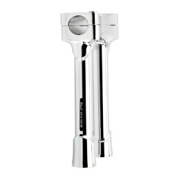 Biltwell Murdock O/S straight risers 8" chrome 1 1/8" handlebars