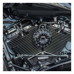 Pokrywa klaksonu Arlen Ness 15-rama. Cała czarna 91-23 do Big Twin z zainstalowanym klaksonem bocznym