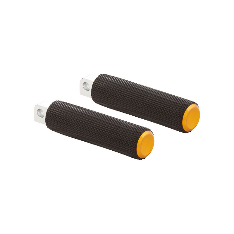 Arlen Ness, Knurled passenger footpegs. Gold 18-23 Softail with foot pegs