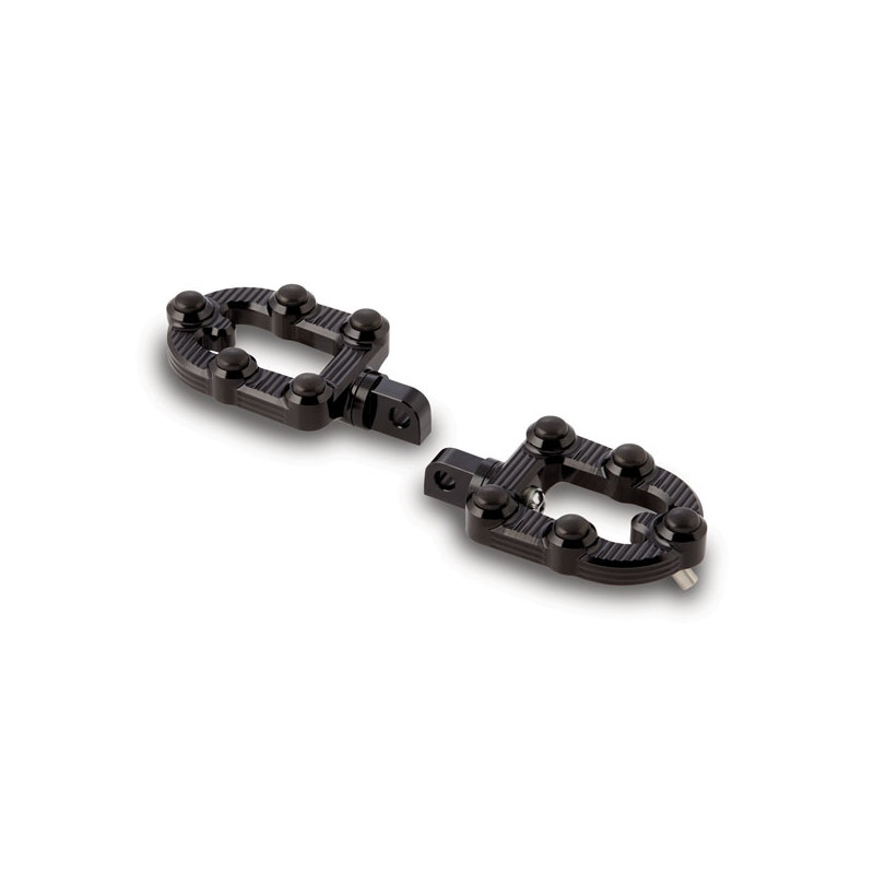 Arlen Ness, MX foot pegs. Black Ness footpeg mounts