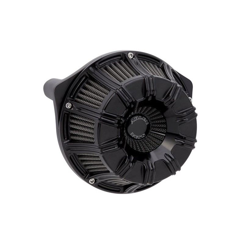 Arlen Ness, inverted air cleaner kit 10-Gauge. All black CV carb: 99-06 Twin Cam Delphi inj.: 01-15 Softail 04-17 Dyna (excl. 20