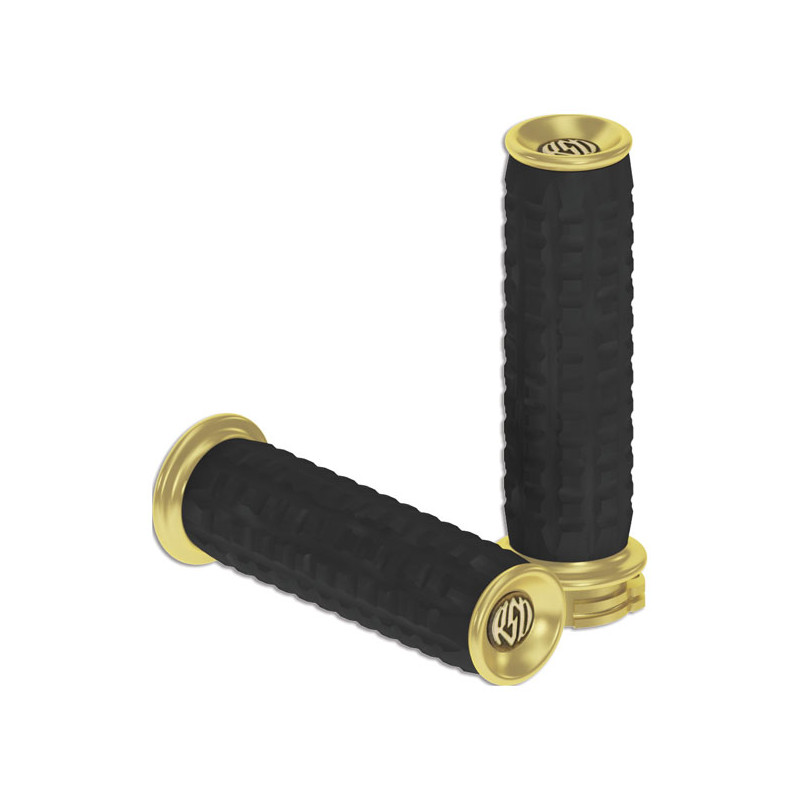 RSD GRIPS BRASS TRACTION 74-22 H-D with single or dual throttle cables (excl. Street) (NU)