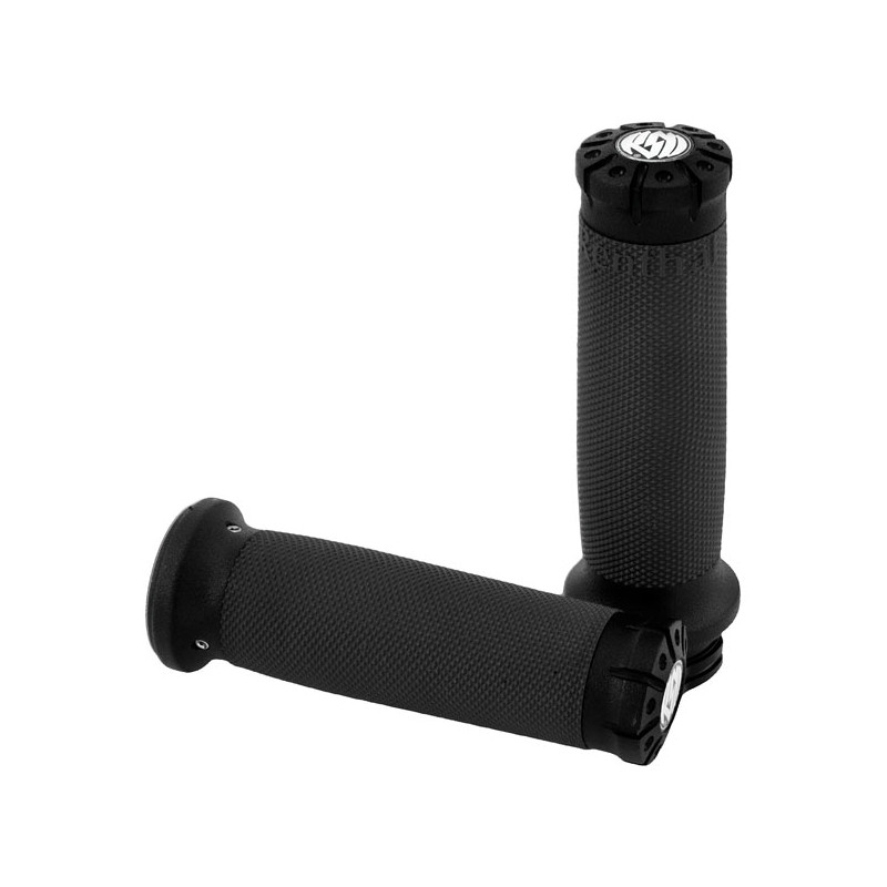 RSD CHRONO GRIPS, BLACK OPS 74-22 H-D with single or dual throttle cables (excl. Street) (NU)