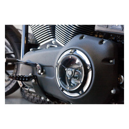 RSD, Clarity Derby cover. Black CC 99-17 Dyna 99-18 Softail (excl. 2018 FLSB) 99-15 Touring Trike (excl. 2015 FLHTCUL FLHTKL) (N