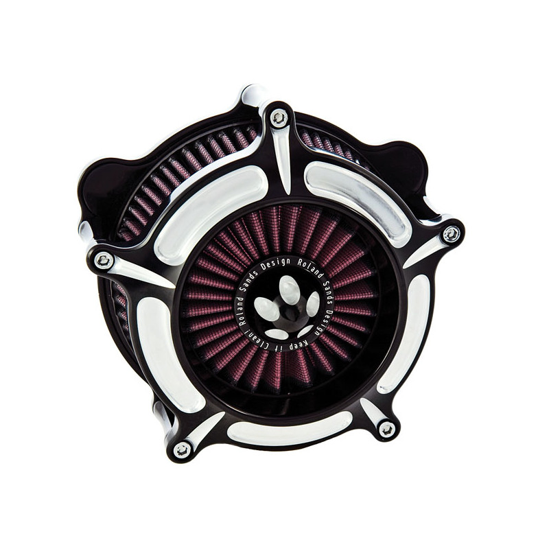 RSD, Turbine air cleaner kit. Black CC 16-17 Softail 2017 FXDLS 08-16 Touring Trike. (e-throttle) (NU)