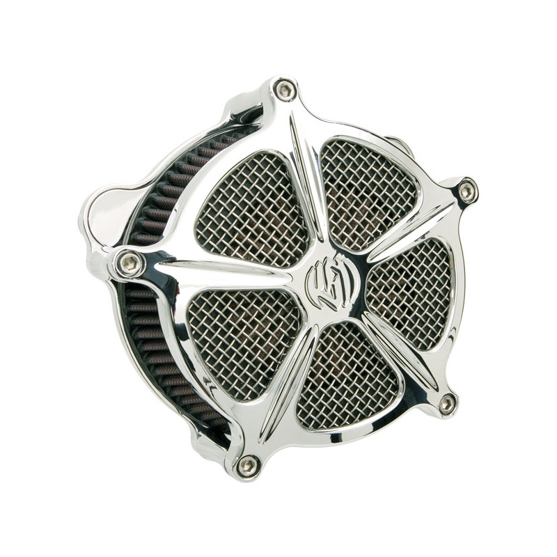 RSD, Venturi air cleaner kit, Speed-5. Chrome CV carb: 93-06 all B.T. Delphi inj.: 01-15 Softail 04-17 Dyna (excl. 2017 FXDLS) 0