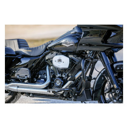 S&S, Stealth Tribute air cleaner kit. Chrome 18-24 Softail 17-24 Touring (excl. 2024 FLTRXSTSE Road Glide with 121" HO engine 23