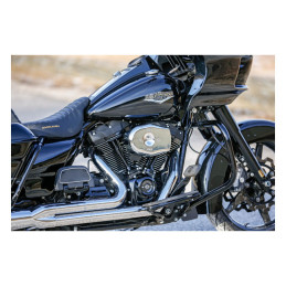 S&S, Stealth Tribute air cleaner kit. Chrome 18-24 Softail 17-24 Touring (excl. 2024 FLTRXSTSE Road Glide with 121" HO engine 23