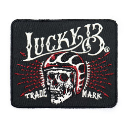 Lucky 13 Skull patch black 