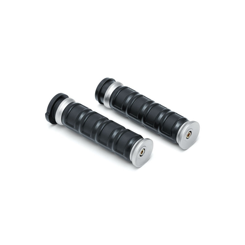 Kuryakyn, Dillinger grips. Silver 08-21 H-D with e-throttle (excl. 18-21 FLTRXSE)