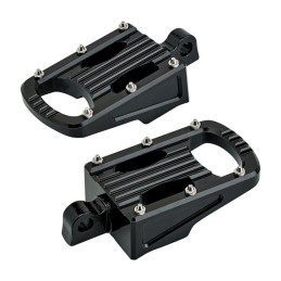 Biltwell Punisher rider footpegs black All traditional H-D male mount. (Excl. rider/passenger on: 18-23 Softails 20-21 Livewire.