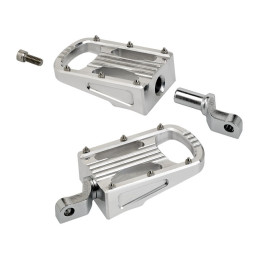 Biltwell Punisher XL rider footpegs polished 07-22 XL883N 1200N/NS/T/V/X/XS 11-22 XL1200C/X. (Rider)