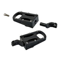 Biltwell Punisher XL rider footpegs black 07-22 XL883N 1200N/NS/T/V/X/XS 11-22 XL1200C/X. (Rider)
