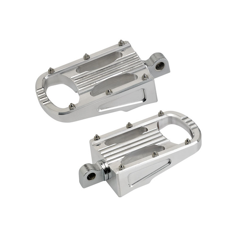 Biltwell Punisher XL rider footpegs polished All traditional H-D male mount. (Excl. rider/passenger on: 18-23 Softails 20-21 Liv