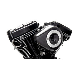 S&S Stealth, carbon teardrop air cleaner kit 00-15 Softail 99-17 Dyna (excl. 2017 FXDLS) 99-07 Touring. Bikes with CV carb & Del