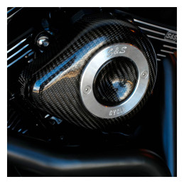 S&S Stealth, carbon teardrop air cleaner kit 00-15 Softail 99-17 Dyna (excl. 2017 FXDLS) 99-07 Touring. Bikes with CV carb & Del