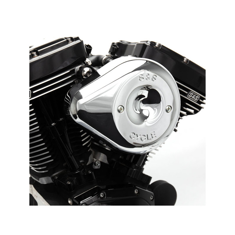 S&S Stealth, teardrop air cleaner kit. Chrome 18-24 Softail 17-24 Touring (excl. 2024 FLTRXSTSE Road Glide with 121" HO engine 2