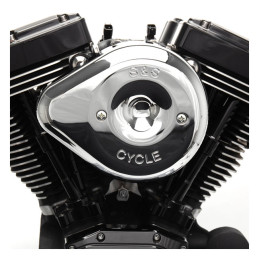S&S Stealth, teardrop air cleaner kit. Chrome 18-24 Softail 17-24 Touring (excl. 2024 FLTRXSTSE Road Glide with 121" HO engine 2