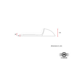 C-Racer, FC Classic solo seat. Short cowl. Black universal