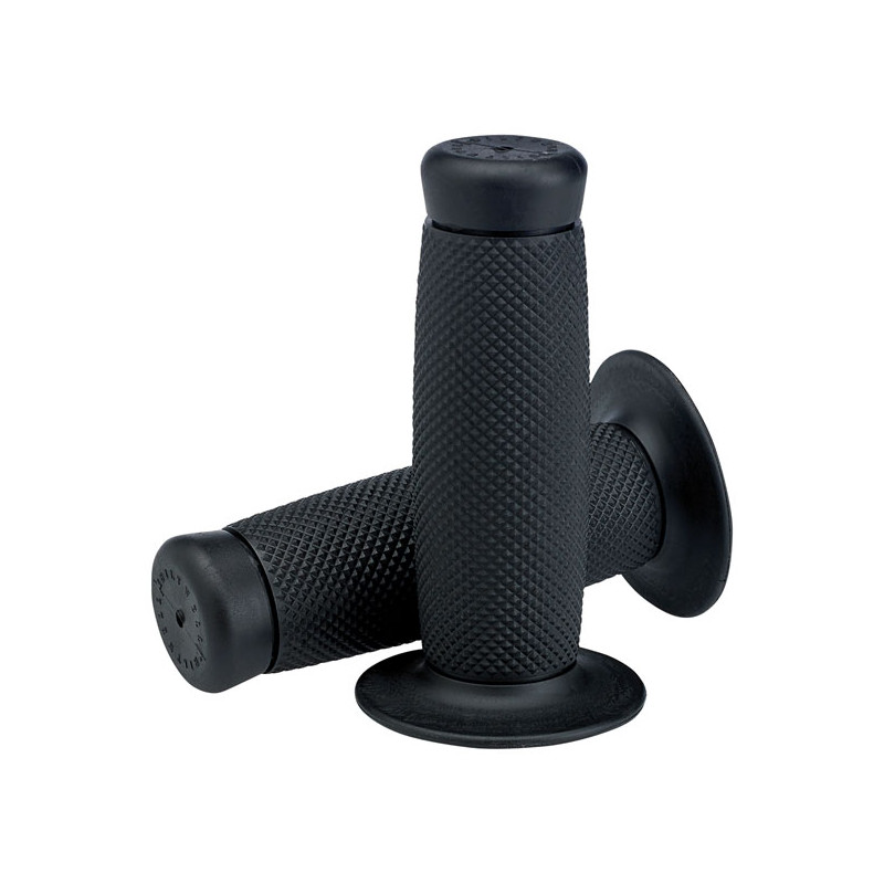 Biltwell 1" TPV grips Renegade black 74-23 H-D with 1" diameter grip area