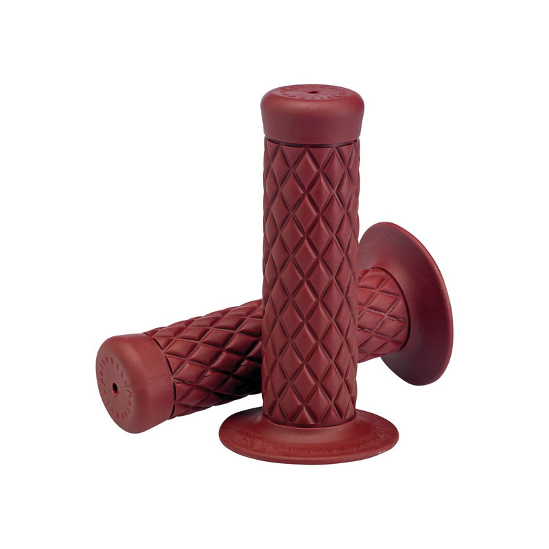 Biltwell 7/8" TPV grips Thruster oxblood For 7/8" (22mm) handlebars