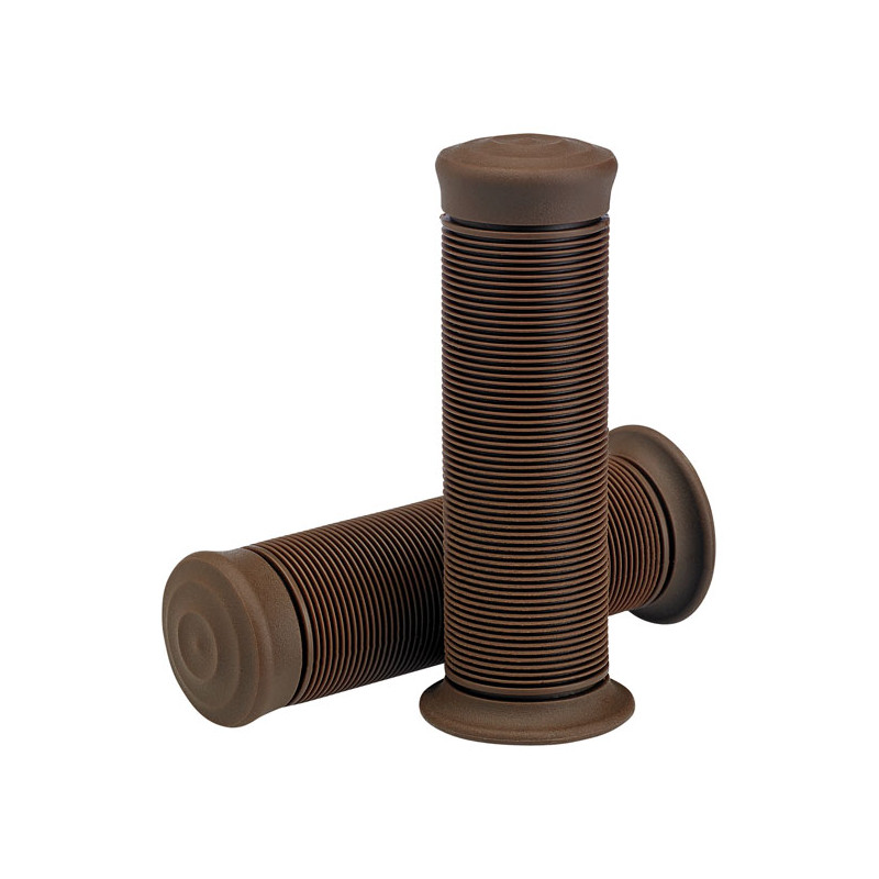 Biltwell 1" TPV grips Kung Fu chocolate 74-23 H-D with 1" diameter grip area