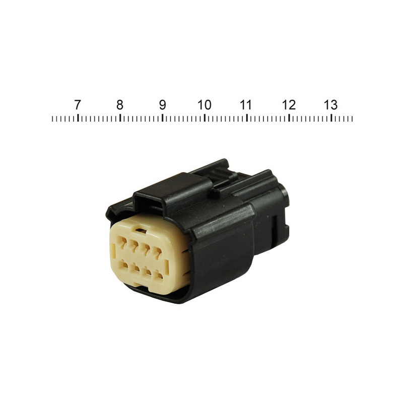 NAMZ, Molex MX-150 connector. Black, plug, 8-pin 07-23 various H-D