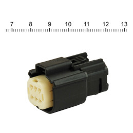 NAMZ, Molex MX-150 connector. Black, plug, 6-pin 07-23 various H-D