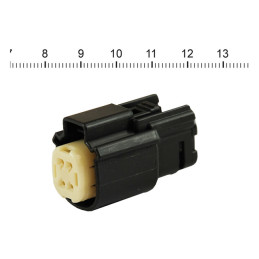 NAMZ, Molex MX-150 connector. Black, plug, 4-pin 07-23 various H-D