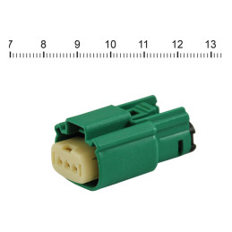 NAMZ, Molex MX-150 connector. Green, plug, 3-pin 07-23 various H-D