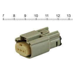 NAMZ, Molex MX-150 connector. Gray, plug, 3-pin 07-23 various H-D