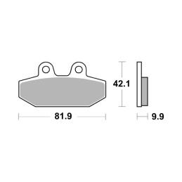 SBS, brake pads. Street Excel Sinter Rear: 18-23 Softail