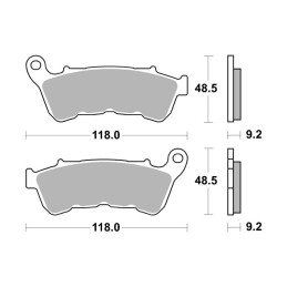 Klocki hamulcowe SBS. Technologia Street Carbon Tech (organic) Przód: 14-22 XL