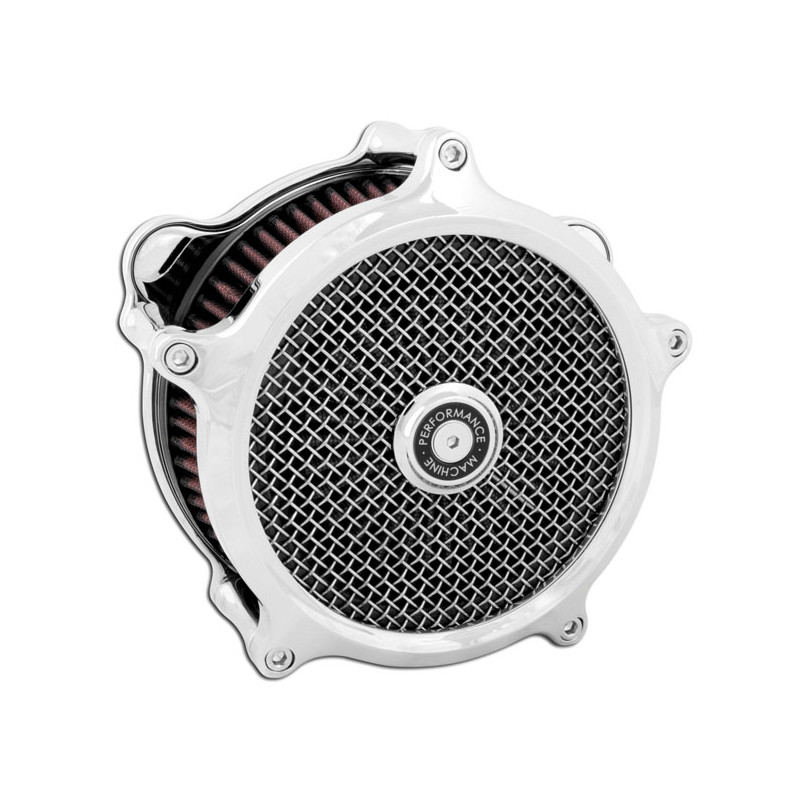 Zestaw filtrów powietrza PM, Super Gas Interchange. Chromowany 18-24 Softail 17-24 Touring (z wyjątkiem 2024 FLTRXSTSE Road Glid