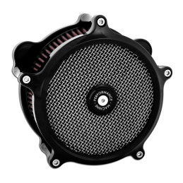 PM, Super Gas Interchange air cleaner kit. Black 18-24 Softail 17-24 Touring (excl. 2024 FLTRXSTSE Road Glide with 121" HO engin