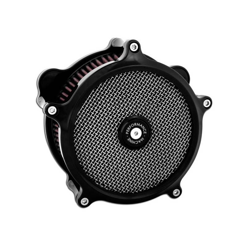 PM, Super Gas Interchange air cleaner kit. Black 18-24 Softail 17-24 Touring (excl. 2024 FLTRXSTSE Road Glide with 121" HO engin