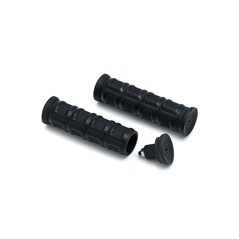 Kuryakyn, Dillinger grips. Satin black 7/8" (22mm) handlebars