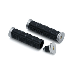 Kuryakyn Dillinger gripy saténově stříbrné 1" (25,4 mm)