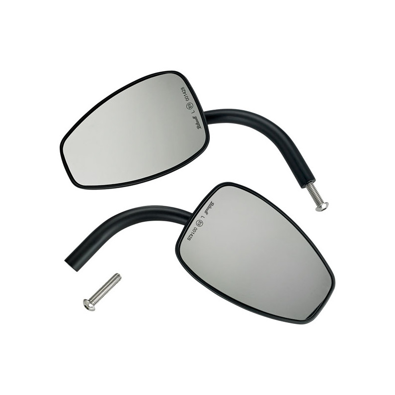 Biltwell, Utility teardrop mirror set black ECE appr. 