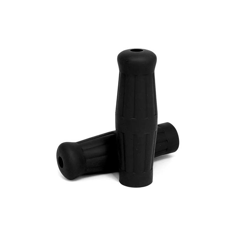 Empuñaduras vintage 7/8" negras para manillares