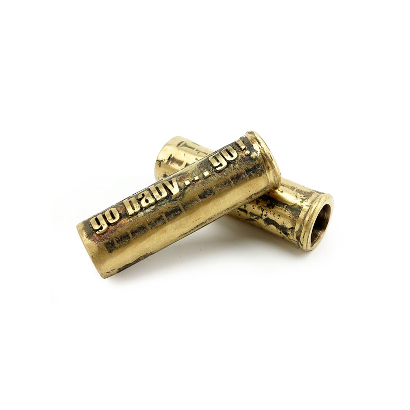 Uchwyty odlewnicze Wannabe Choppers "go baby.go" mosiądz 1" 1" (25.4mm) kierownica