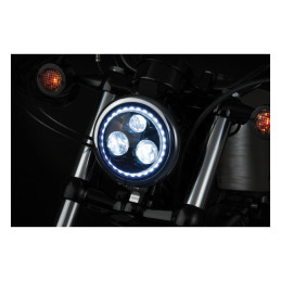 Kuryakyn Orbit Vision 5 3/4" LED headlamp unit 84-17 Softail with 5-3/4" Headlamps 91-17 Dyna (excl. FLD) 04-21 XL 02-11 VRSCD &