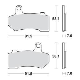 SBS, brake pads. Street Excel Sinter 08-21 Touring (excl. Trikes): Rear.  06-17(NU)V-Rod: Rear.