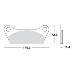 Klocki hamulcowe SBS, ceramiczne uliczne Tył: 81-84 FLH 80-85 FLT (tylko dla modelu i rocznika)