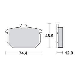 SBS brake pads street carbon tech Rear: 82-E87 XL FXR FXST 84-85 FX 83-86 FXWG (NU)