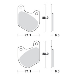 SBS, brake pads. Street Ceramic (organic) Front: 80-83 FLT.  Rear: 79-81 XL.