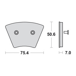 Klocki hamulcowe SBS. Ceramika uliczna (organiczna) Przednie: 74-77 XL FX (tylko dla modelu i rocznika)